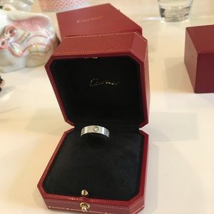 Cartier love ring 18k 3 diamonds